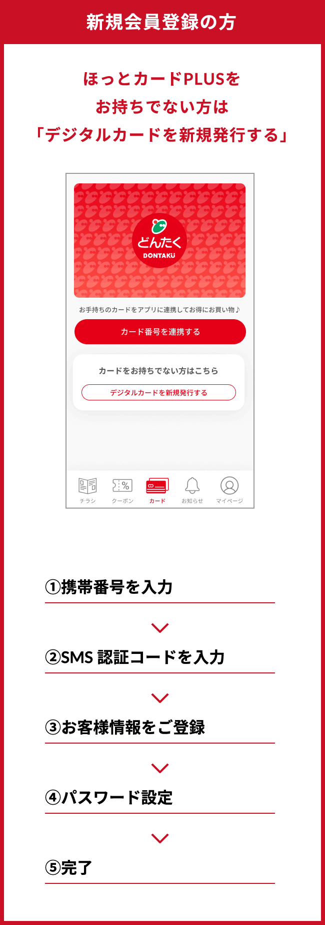 新規会員登録の方の手順